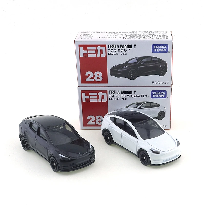 Takara Tomy Tomica No.28 Tesla Auto Legering Speelgoed Motorvoertuig Diecast Metaal Model voor Kinderen
