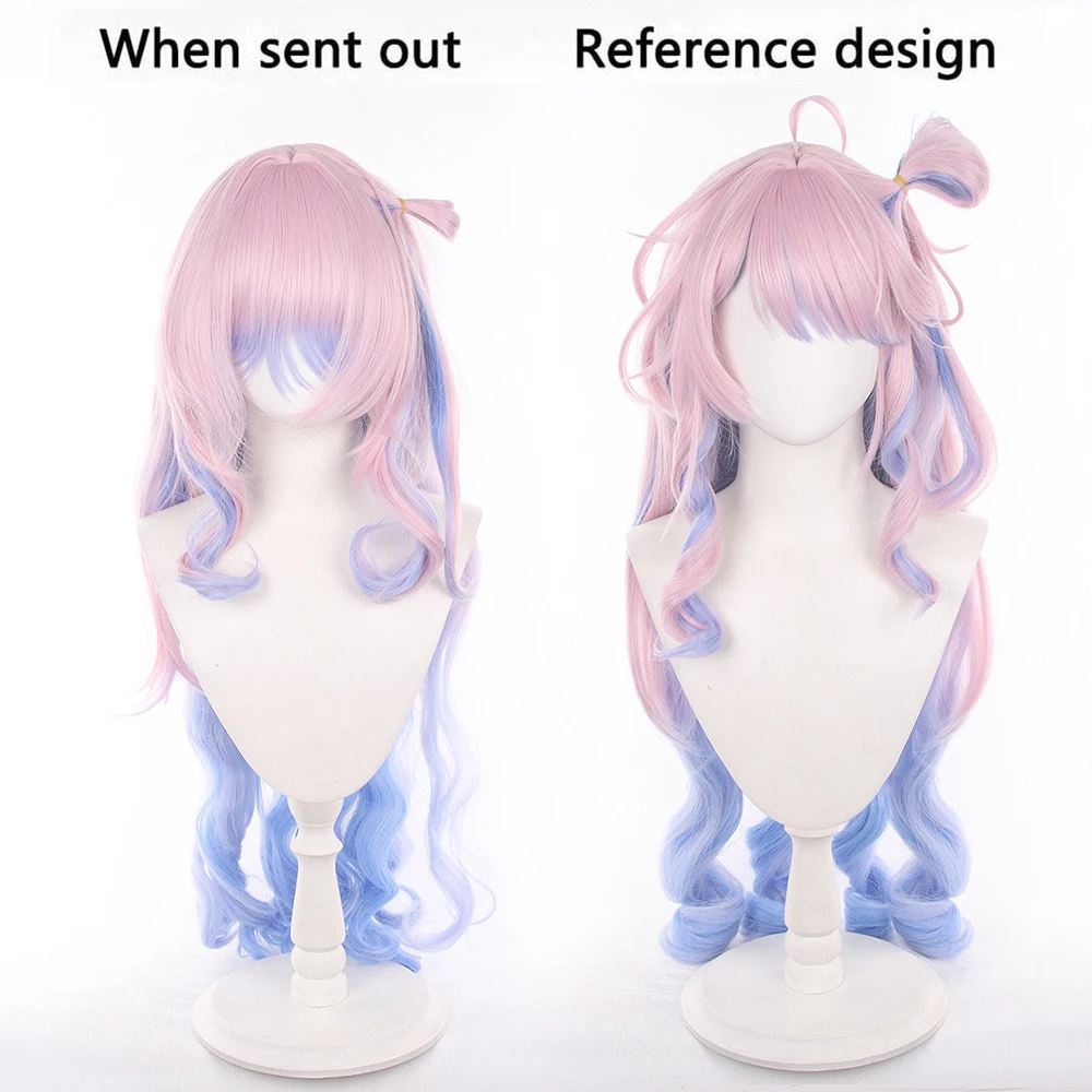 Anime Wuthering Waves Denia Cos Wigs Cosplay Costumes Headwear 85cm Long Simulation Scalp Thick Mixed Puffy Long Hair Wigs