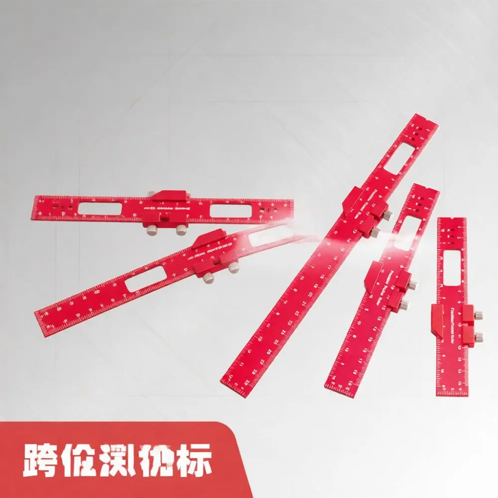 For For REGO Aluminum Alloy Woodworking Ruler Accurate Layout Scriber Measuring Device Metric Imperial Linear Tool