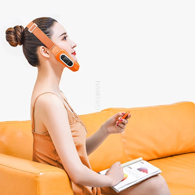 Facial massager thin micro current facial massager web celebrity, the same red and blue color skin care products