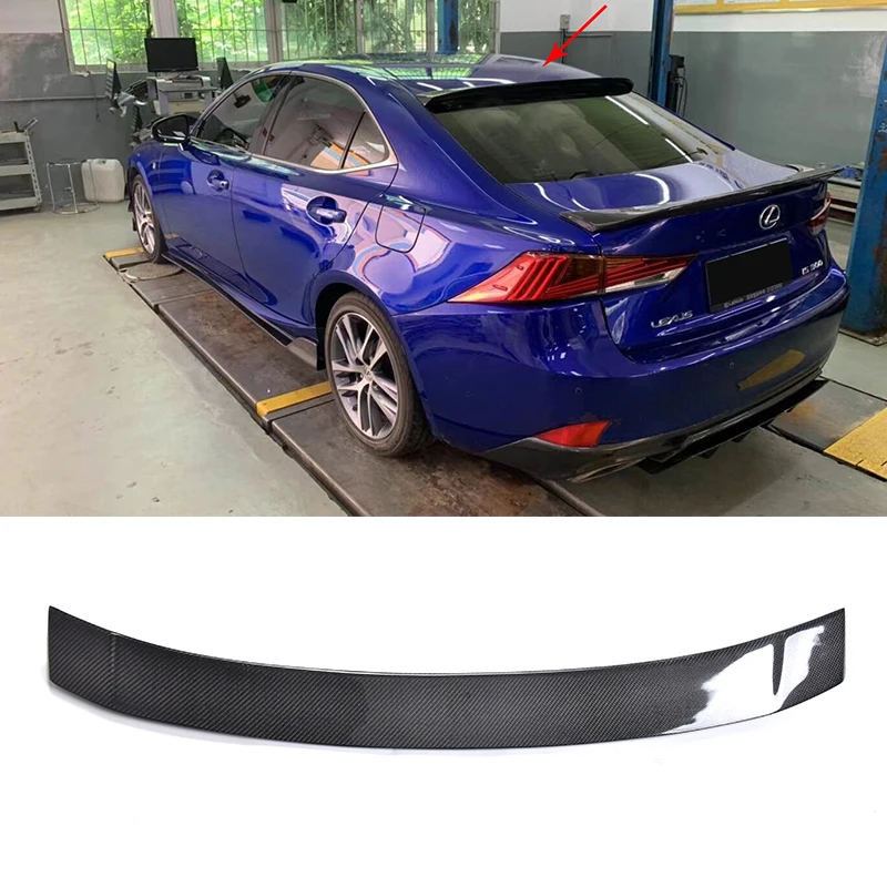 Suitable for 2013-2019 Lexus IS200T IS250 IS300 IS350 Sports carbon fiber rear window roof spoiler, rear top wing