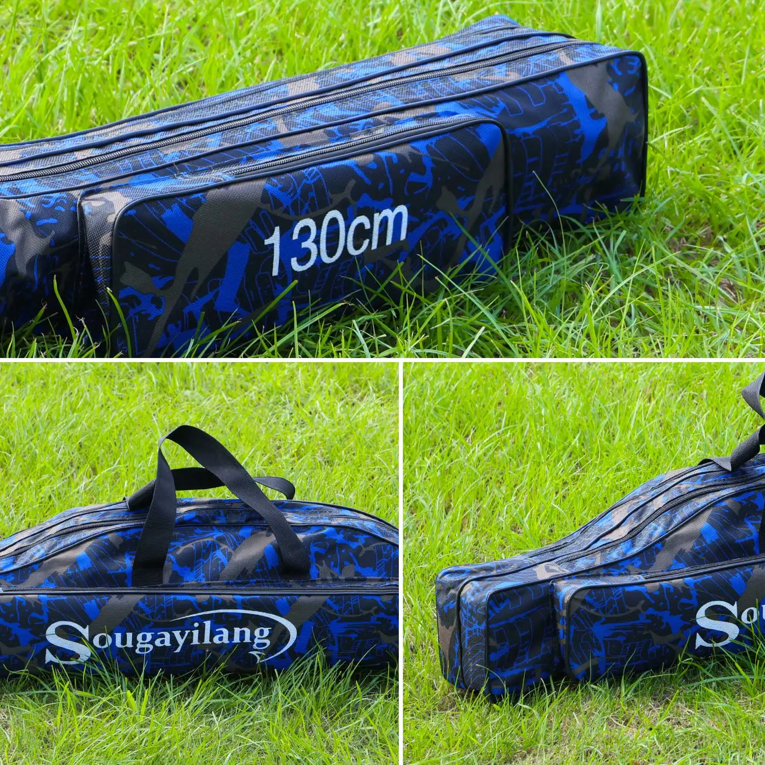 Sougayilang 80/130cm Angelruten-Aufbewahrungstasche aus Oxford-Gewebe, große Kapazität, Angelruten-Tasche, Organizer für Angelausrüstung, Karpfenangel-Tasche, Pesca – Detail 12