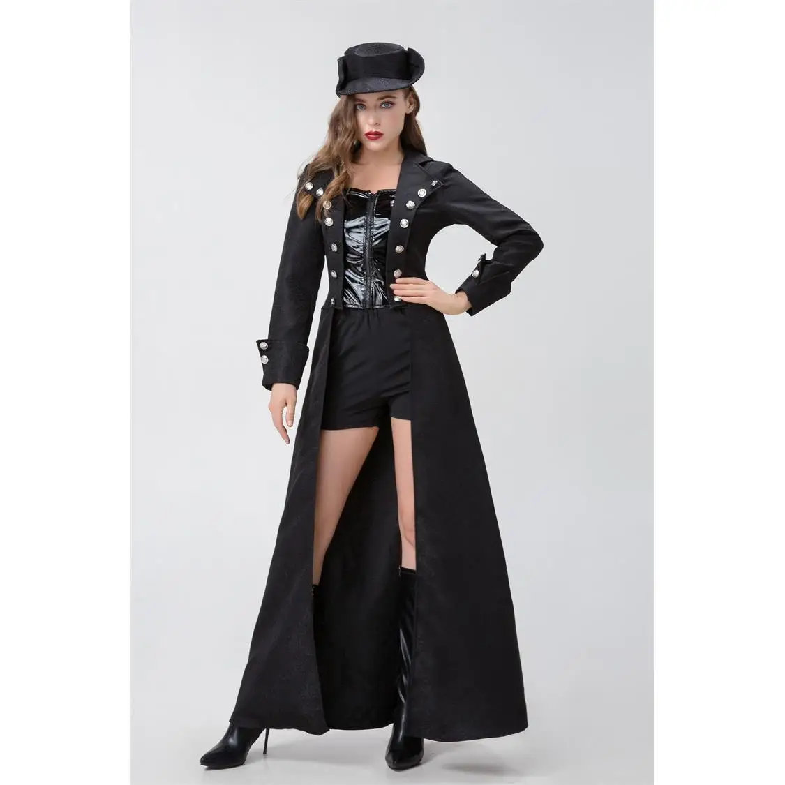 Manteau Vintage d'halloween médiéval pour femmes, Costume de spectacle fendu, nouveau jeu sur scène, ow officiel ethnique Jaet pour femmes