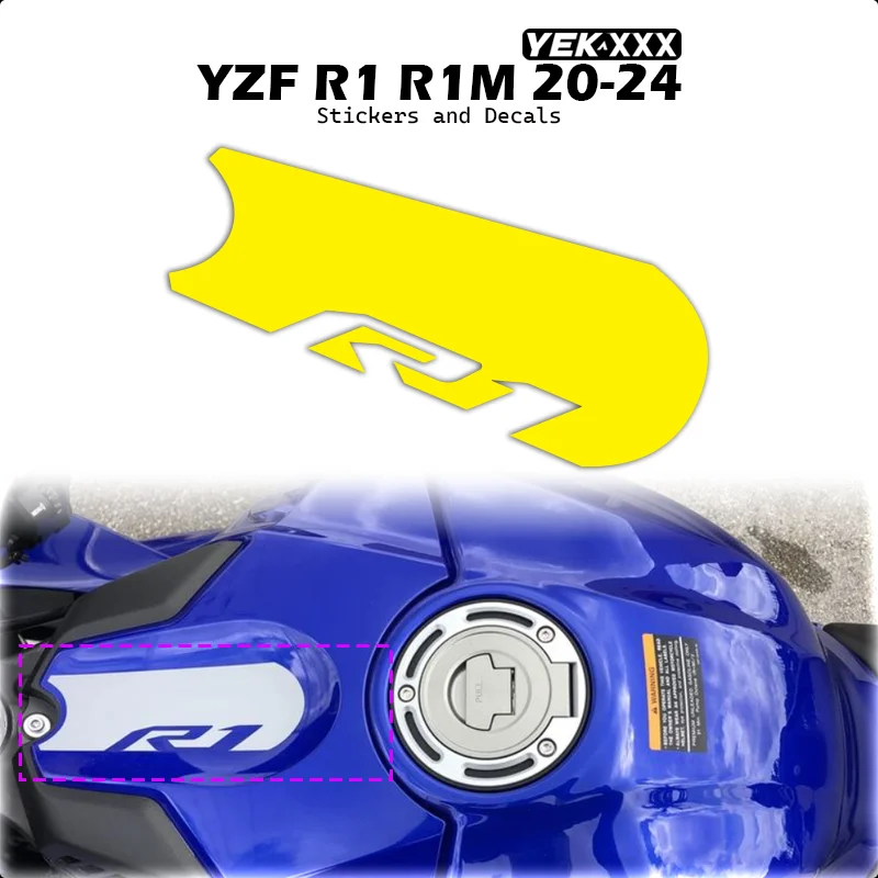 オートバイデカール ヤマハ YZFR1 YZF-R1 R1M 2020-2024 - 中空燃料タンクスタイル
