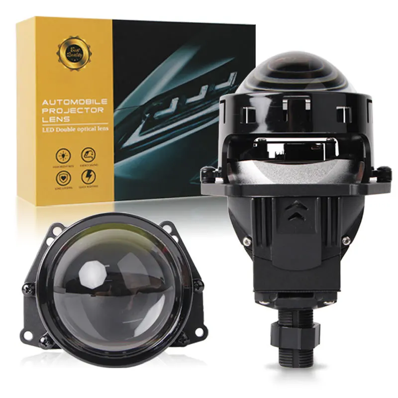 

140W 2.5 Inch Laser LED Headlight Dual Beam Projector Retrofit No-Damage Bulb Penetration Car Accessories High Bright Light