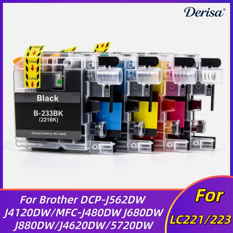 1~3set Ink Cartridge For Brother DCP-J562DW J4120DW MFC-J480DW J680DW J880DW J4620DW 5720DW Printer LC221 LC223