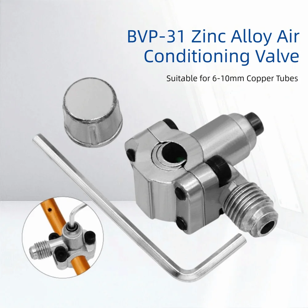 Zinc Alloy Line Piercing Valve Kit 6 To 10MM 1Pc Kit Refrigerator Tap Valve Maintenance Copper Tubes BPV-31 Valve Kit