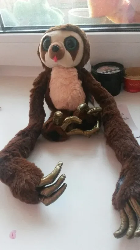 Poupée en peluche de singe à bras long, ceinture paresseux, vente directe d'usine, jouets doux aux grands yeux, cadeau pour bébé, drôle, Croods, 65cm, 100cm