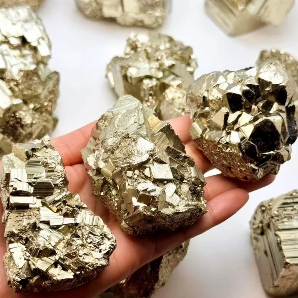 

Natural High quality Pyrite Raw Stone Crystal Cluster Rock Mineral Energy Home Decoration Mineral Decoration Specimen Collection