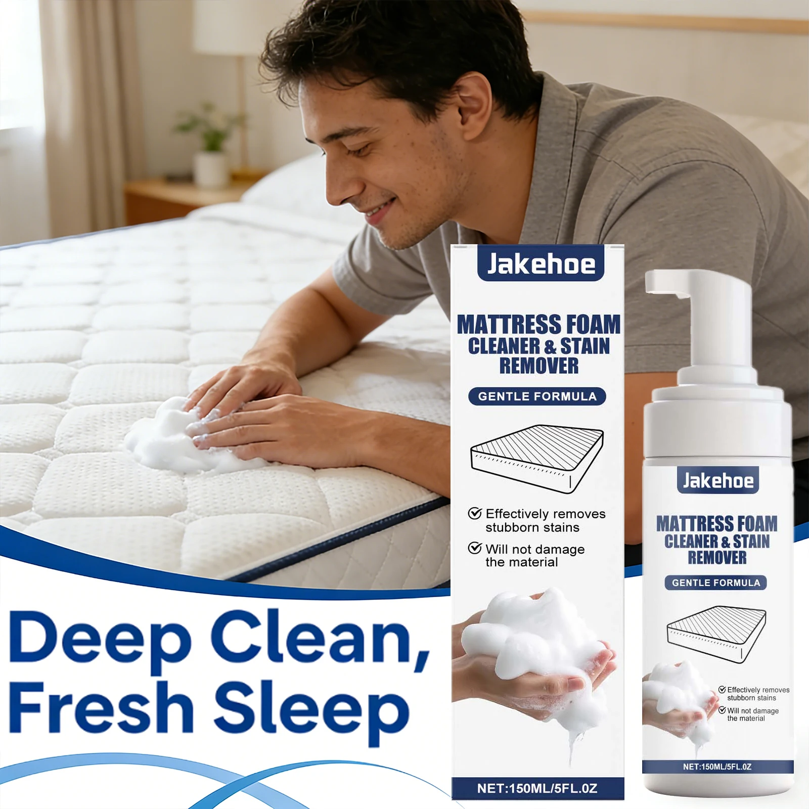 Fabric Carpet Cleaner Removing Stubborn Stains Prevent Yellowing Reduce Odor Refreshing Maintain Softness Mattress Cleaning Foam