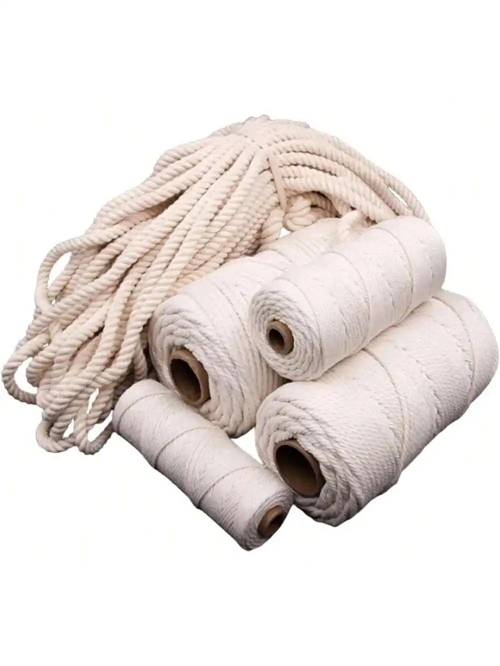 10 Meter Makramee-Schnur Seil Natürliche Baumwolle Makramee Gedrehte Kordel Geflochtenes Handwerk DIY Heimtextilien Weihnachten – Detail 1