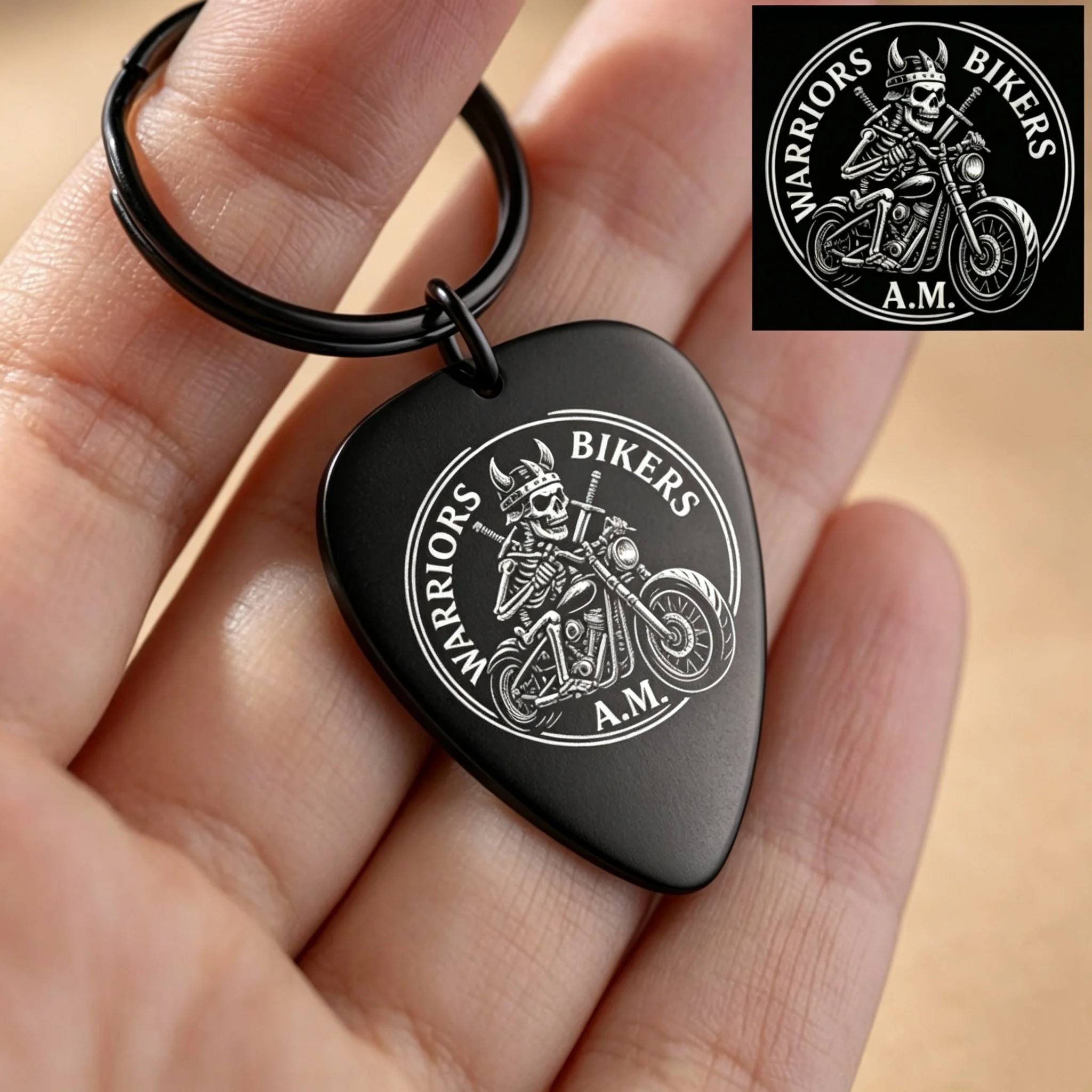 Vintage Fashion Club Photos - Cuatom Club Photo Guitar Pick Keychain