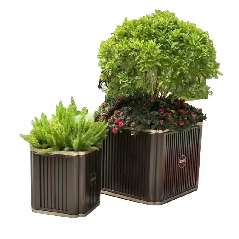 Manufacturer-Sourced Customized Outdoor Metal Flower Boxes Square & Multiple Colors for Home & Garden Use