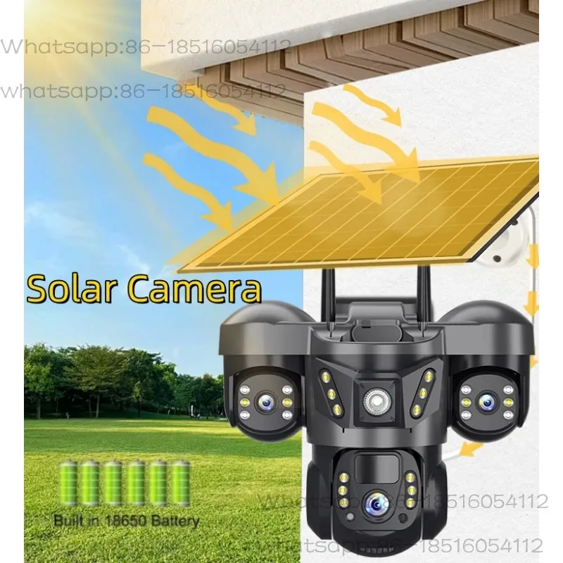 V380 Solar 360 Degree No Dead Angle Mobile Phone Remote Outdoor High Definition Night Vision No Electricity No Grid