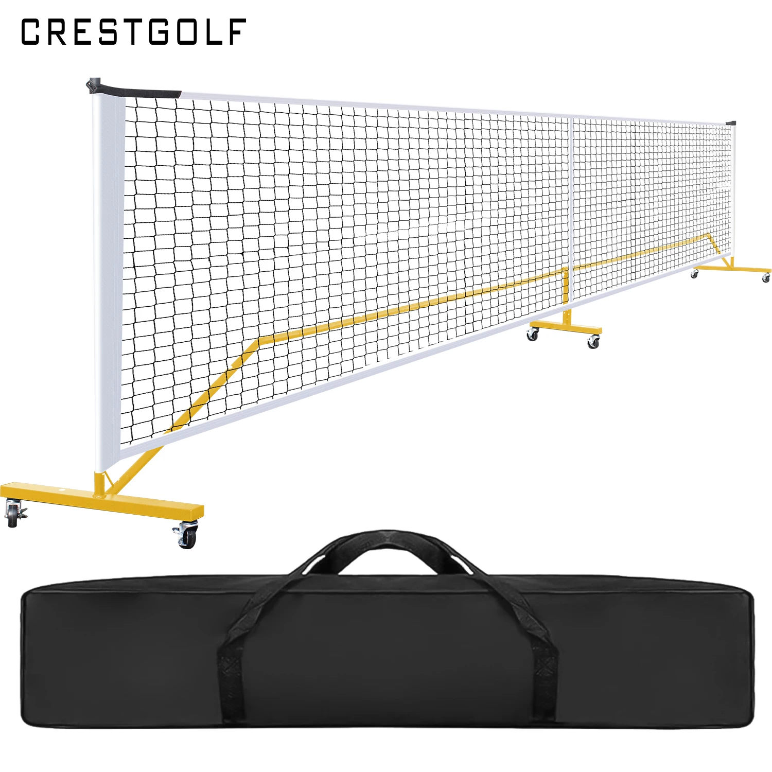 Pickleball Net Set with Wheels Outdoor Portable Pickleball Paddle Net with Bag Training Practice