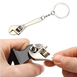 Mini Wrench Keychain Portable Car Metal Adjustable Universal Spanner for Bicycle Motorcycle Car Repairing Tools Camping Supplies