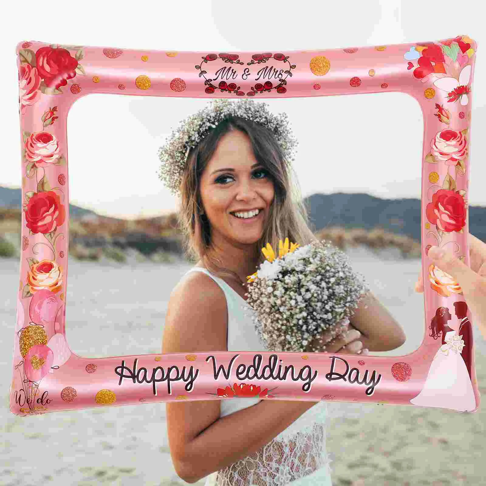 Handheld Photo Frame Props Decoration Reception Wedding Party Decorations Inflatable Booth Setting
