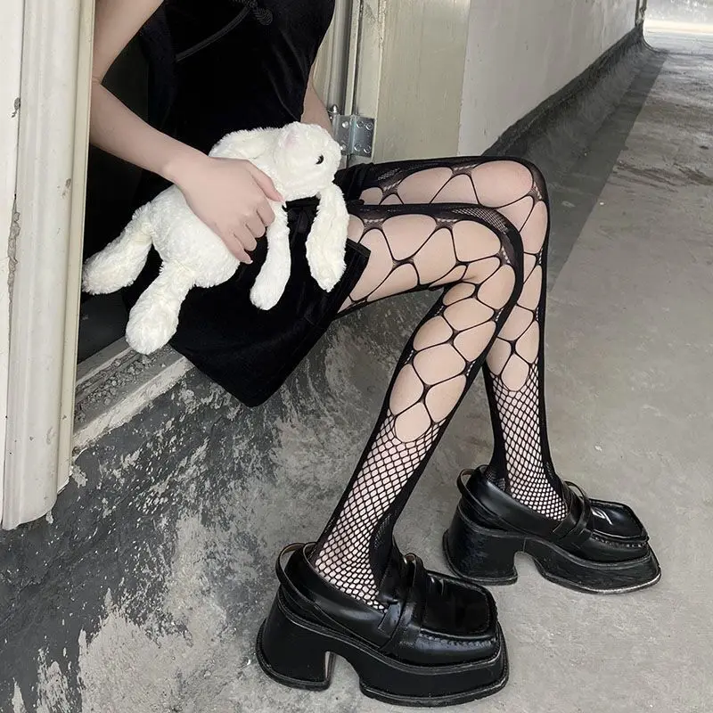 Women Fishnet Stockings Tights Pantyhose Sexy Japanese Girls Gothic Punk Party Club Lolita Bottoming Long Socks Female Lingerie