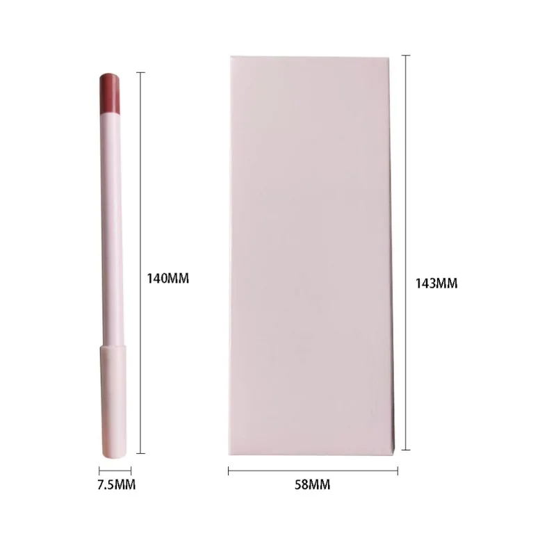 Private Label 6pcs/set Pink Tube Lip Liner Kit Matte Long Lasting Easy To Wear Waterproof High Pigmented Lip Liner Bulk Makeup