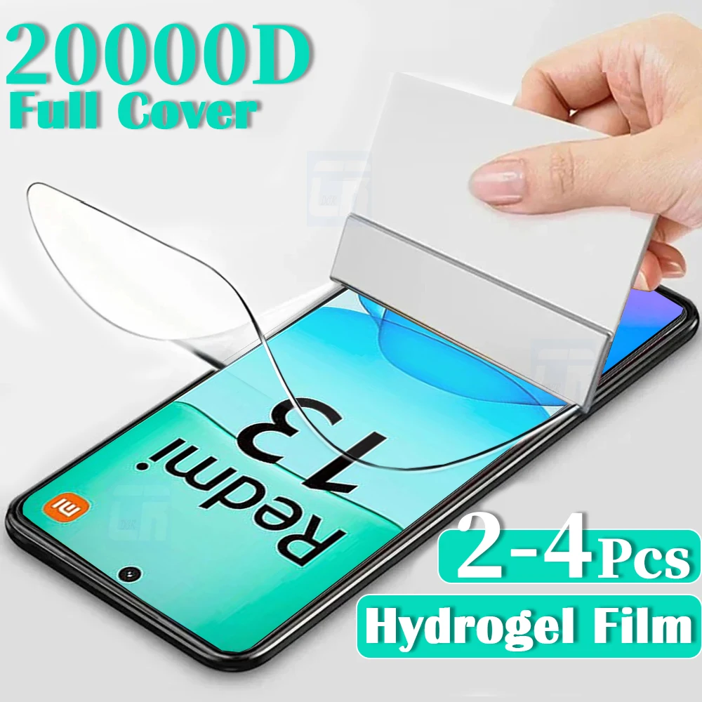 2-4Pcs Clear HD Hydrogel Film For Xiaomi Redmi 13 12 5G Screen Protector For Redmi 14C 13C 13R 12C 10C 10A A3X A3 A2 Not Glass