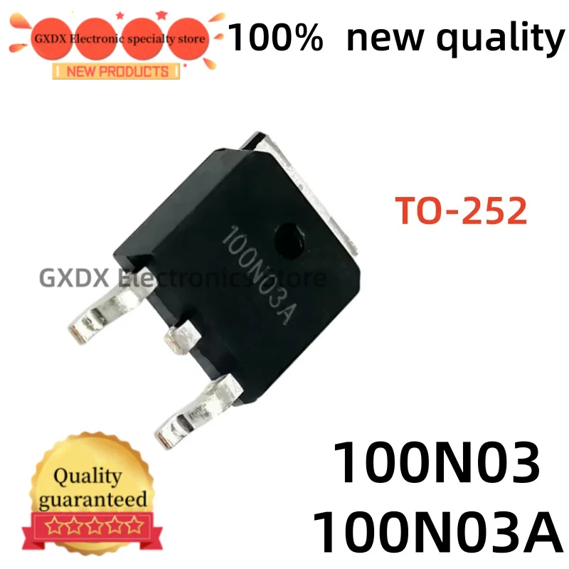 5-10 units/lot 100% new quality TO252 100N03 100N03A TO-252 N-MOSFET 30V 100A Power Transistor Chip
