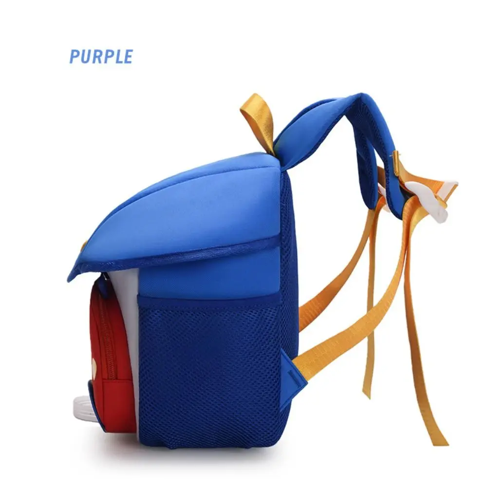 Cute Car Shape Kindergarten Schoolbag Large Capacity Side Pockets Kids Schoolbag Breathable Adjustable Child Backpack Boys Girls