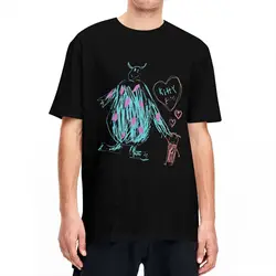 Camiseta monstra com Sulley Kitty e Boo para homens e mulheres, camiseta de algodão vintage, tops com gola redonda, ideia do presente, manga curta