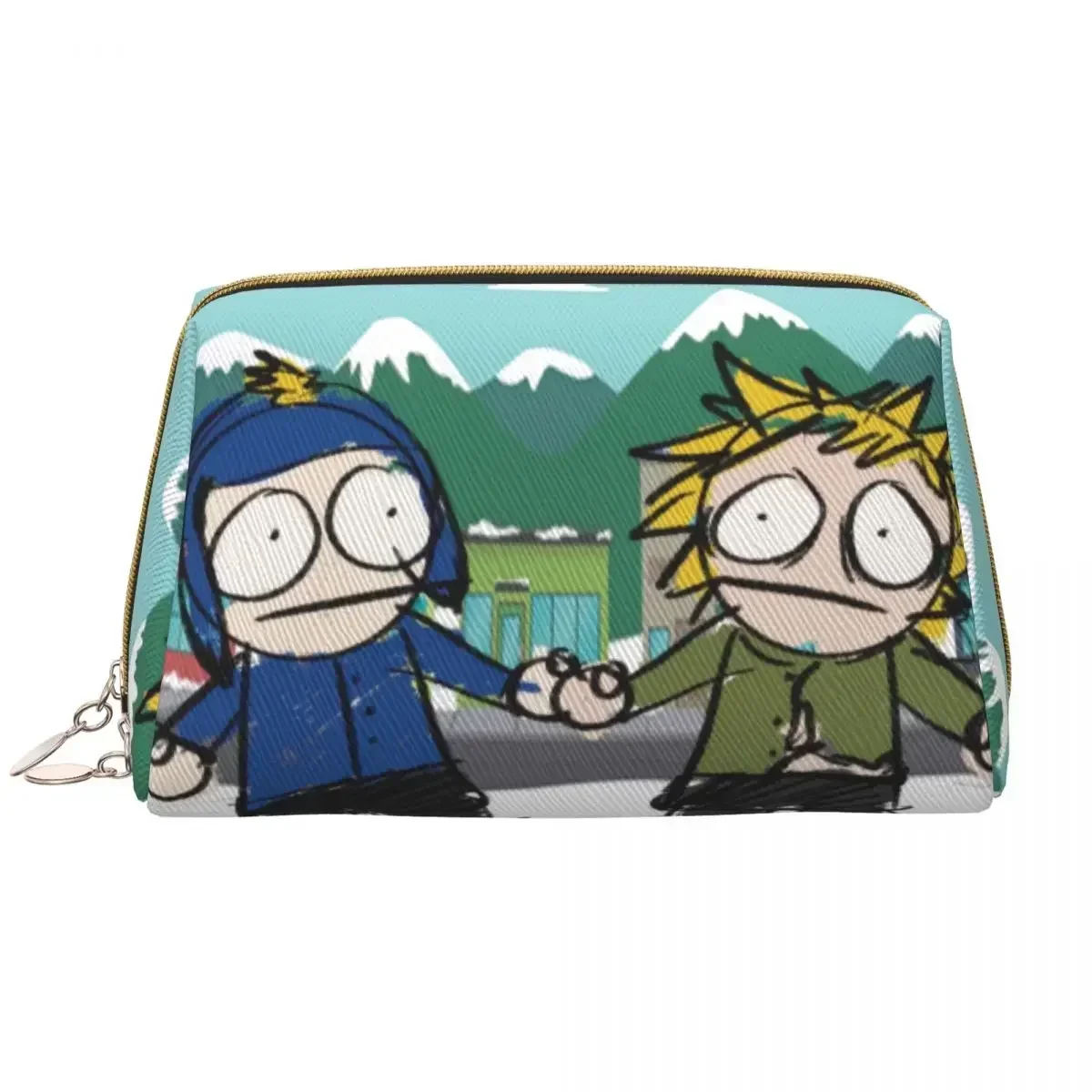 การ์ตูนอะนิเมะ SouthPark แต่งหน้ากระเป๋าผู้หญิง Travel เครื่องสําอางค์น่ารัก Craig X Tweek เก็บกระเป๋า