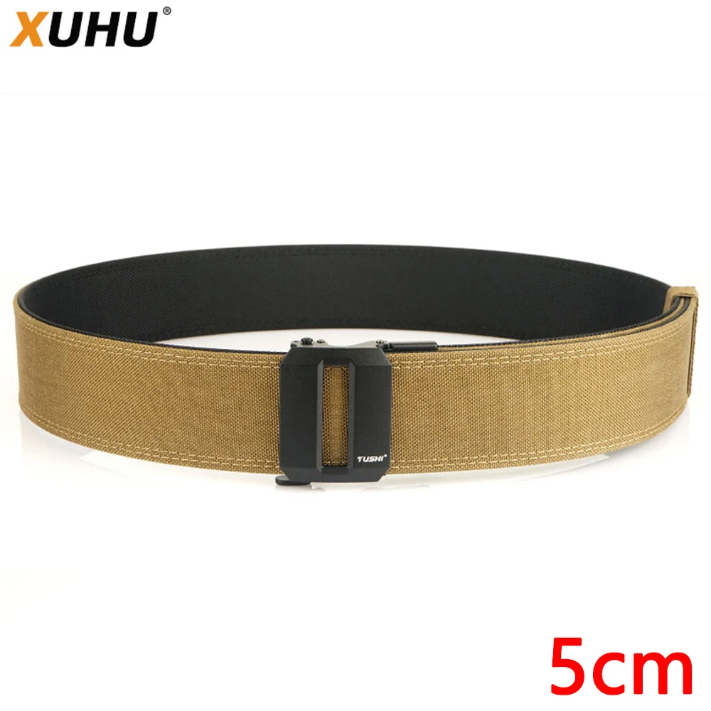 

XUHU 2 inches Army Tactical Belt Quick Release Military Airsoft Training Molle Belt Outdoor Shooting Hiking Hunting Sports Belt