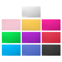 5/10/15Pcs 86x54x1mm Metal Business Cards Blank Laser Engraving Card Anodized Aluminium for Office Customer DIY Gift Plate Cards