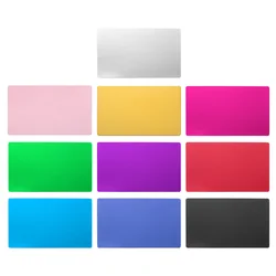 5/10/15Pcs 86x54x1mm Metal Business Cards Blank Laser Engraving Card Anodized Aluminium for Office Customer DIY Gift Plate Cards