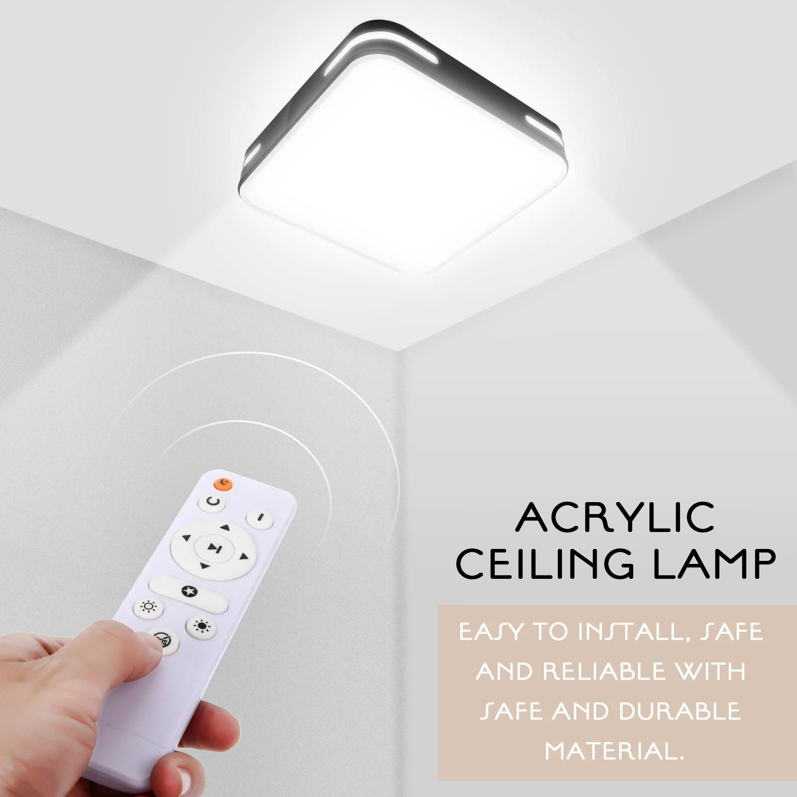 

Ceiling Lamp Light Square Decorative Lighting Device Living Room Lights Acrylic