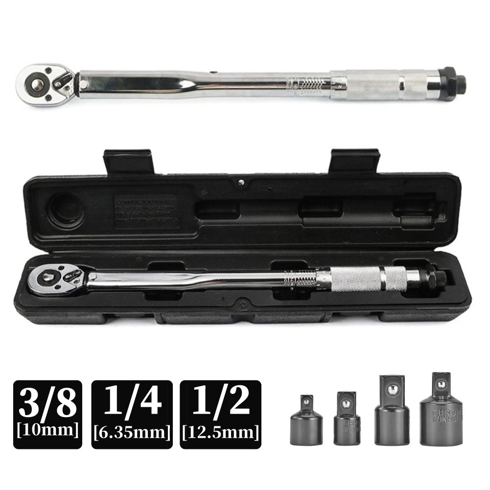 Ratchet Torque Wrench Square Drive 5-150N.m Reversible Ratchet Key 3/8\'\' Adjustable Torque Spanner Precise Preset Hand Tool