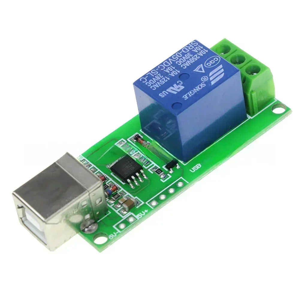 

1 Channel 5V USB Relay Module with HID Driverless PC Interface for Automated Smart Home and Industrial Control