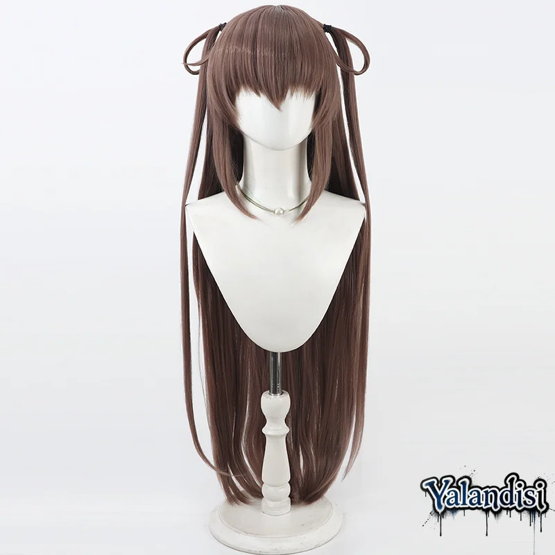 Yalandisi& Synthetic Hair Mizuki Yukikaze Cosplay Wigs Game Action Taimanin Mizuki Yukikaze 90cm Long Dark Brown Heat Resistant