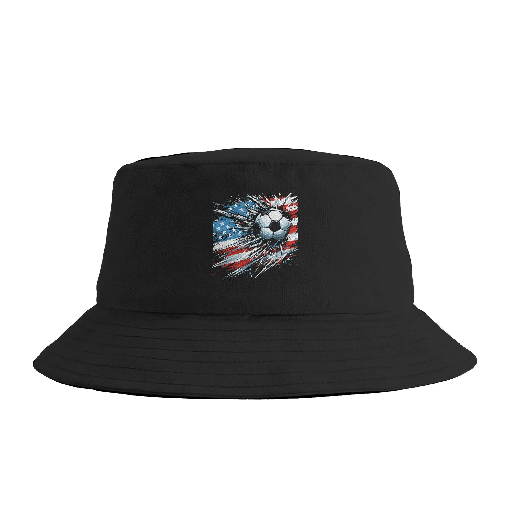 Piłka nożna 4 lipca Chłopcy Flaga amerykańska Patriotyczny kapelusz typu bucket hat Wiosna Klasyczne kapelusze rybackie dla kobiet Miękkie składane czapki plażowe