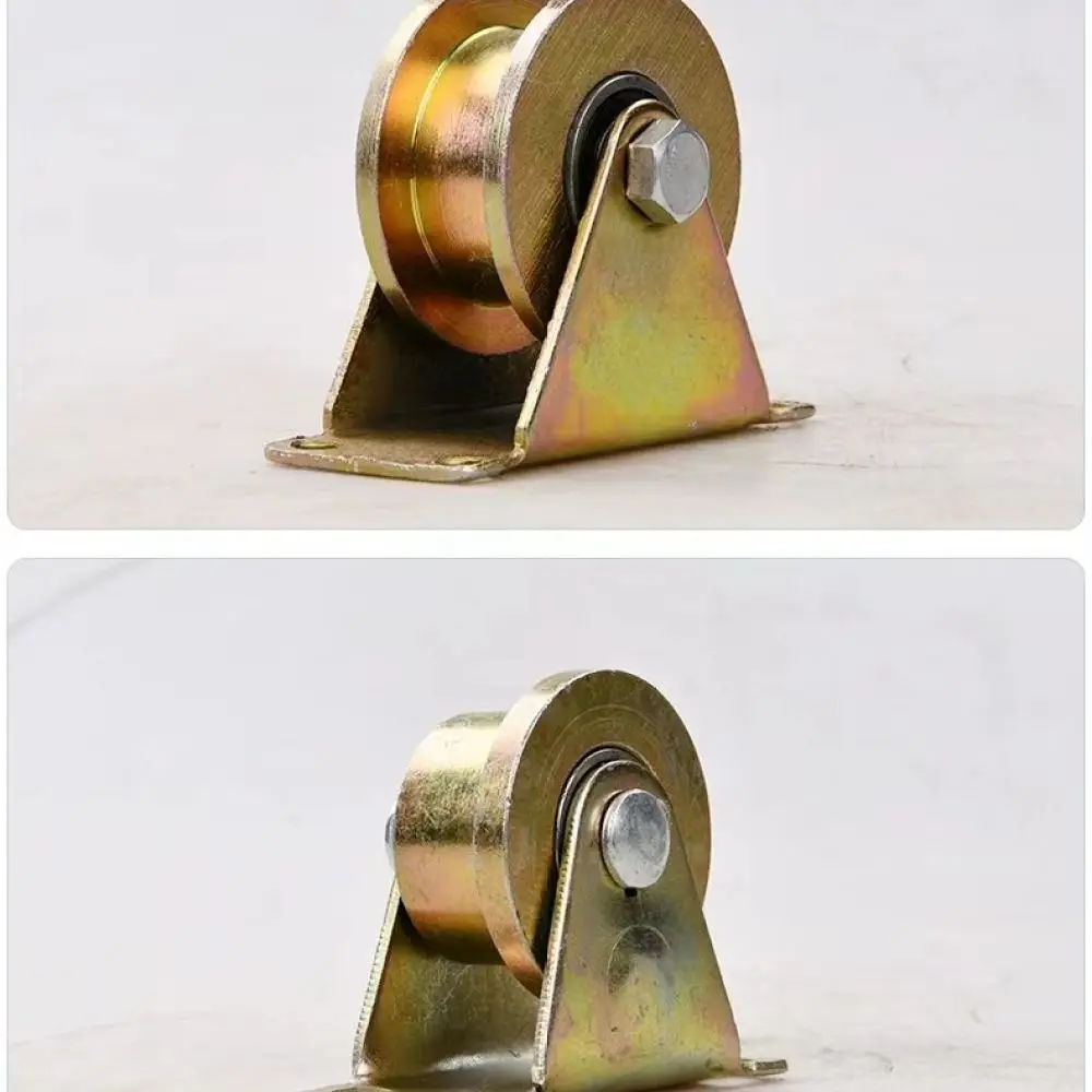 Adjustable Sliding Door Pulley Wheel Steel V Groove U Groove For Metal Track Gate Hardware Sliding System High Load Capacity