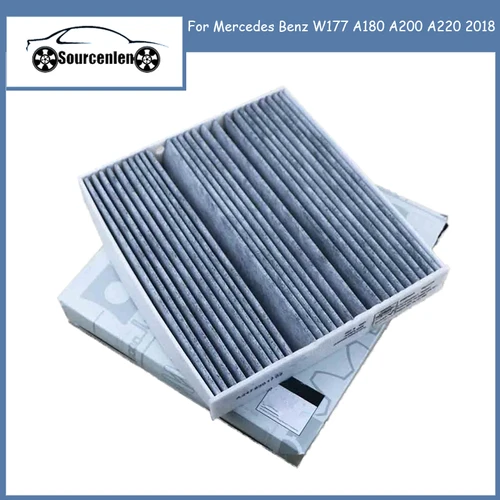 Filtro de aire de cabina de carbón activado, accesorio para Mercedes Benz W177, A180, A200, A220 2478301702, A2478301702, A2478307203 2018, 2478307203