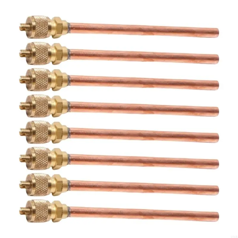 U0DE 8PCS Metal Service Access Valves Air Conditioning Repair Valves for Air Conditioning and Refrigeration Maintenance