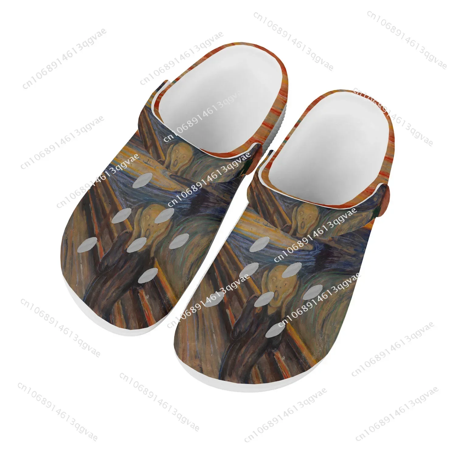 

Edvard Munch The Scream Home Clog Mens Women Youth Boy Girl Sandals Shoes Garden Bespoke Customized Shoe Beach Hole Slippers