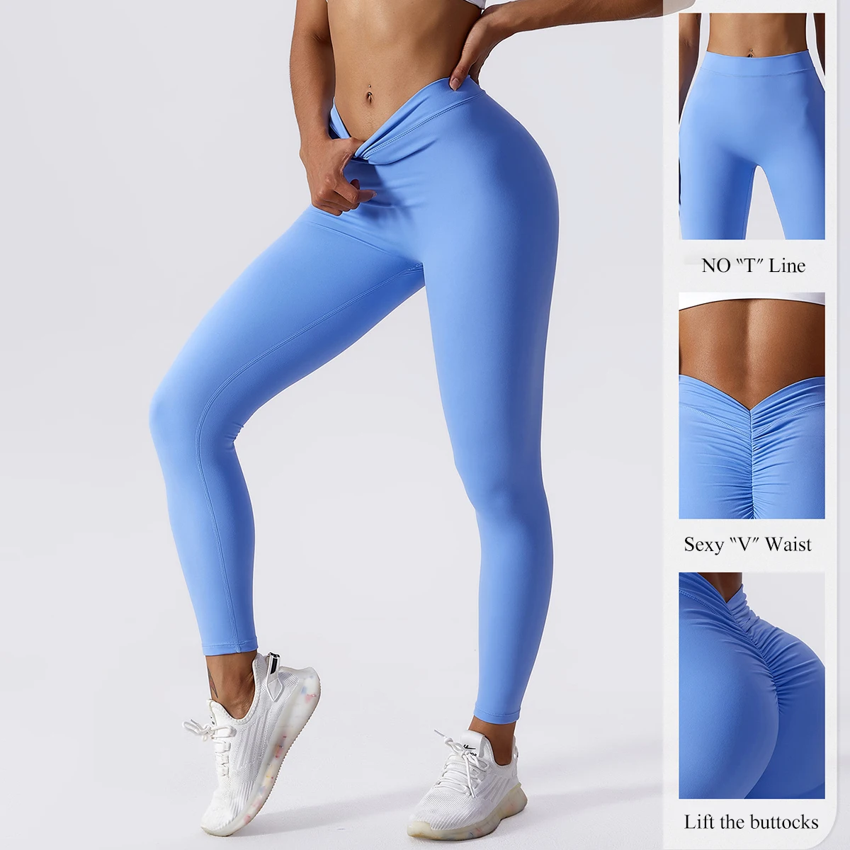 Yoga Leggings Back V Butt Sexy Leggings Women Fitness Workout Gym Running Scrunch Leggings High Waist Active Wear Tight Pants