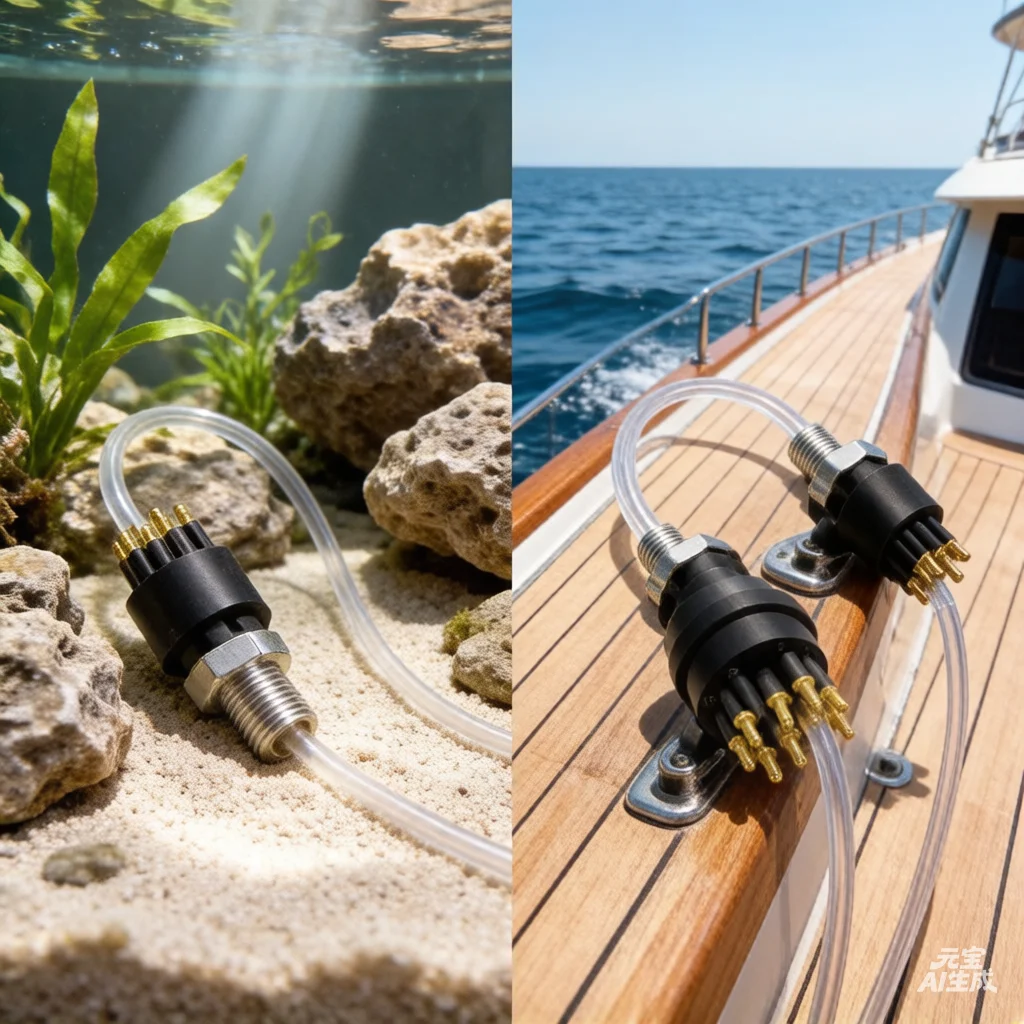 Hot Sale IL12M Underwater Connector 12 Pin  Inline  Subsea Power Cable Offshore Wind Farm Underwater Renewable Energy Connector