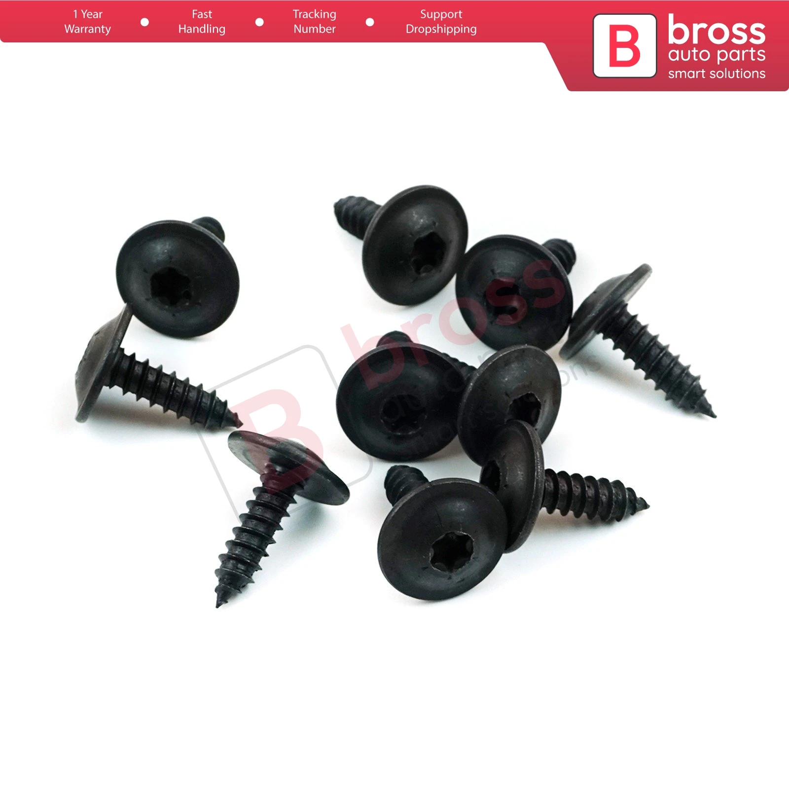 BCF5001 10 pcs Round Head Cross Tapping Screw Car Metal Fasteners Head Dia:13mm Fits:4.8 mm Hole Stem length:16 mm