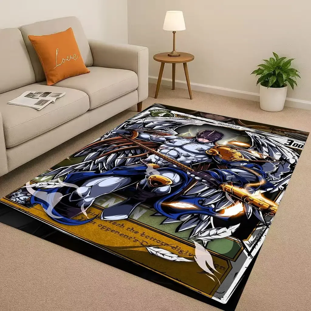 Angewomon Cartoon Digimon Adventure Living Room Non-Slip Area Rug Soft Carpet for Bedroom Sofa,Easy Clean Home Doormat Playmat