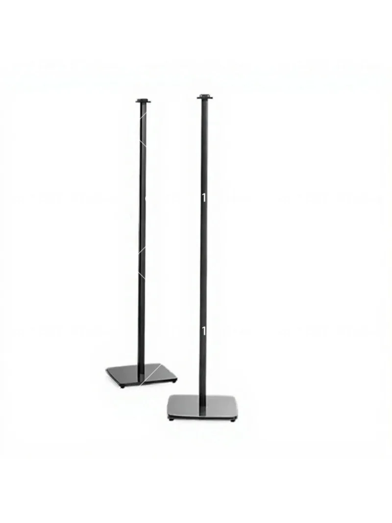 1 Pair Surround Speaker Floor Stand Height Adjustable Tempered Glass Base for Home Theater