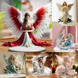 Elegant Elf Fairy Angel Prayer Statue,2D Flat Acrylic Figurine,Home,Office,Cafe,room,Studio,display Case,Table Ornament Decor
