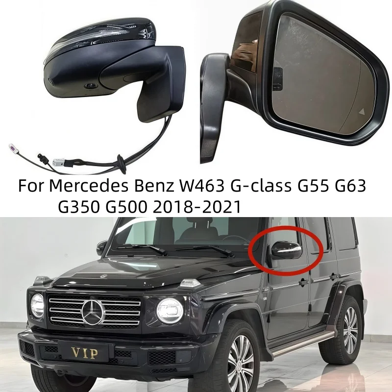 

For Mercedes Benz W463 G-class G55 G63 G350 G500 2018-2021 Car Side Power Rear View Mirror Assembly Blind Spot and camera