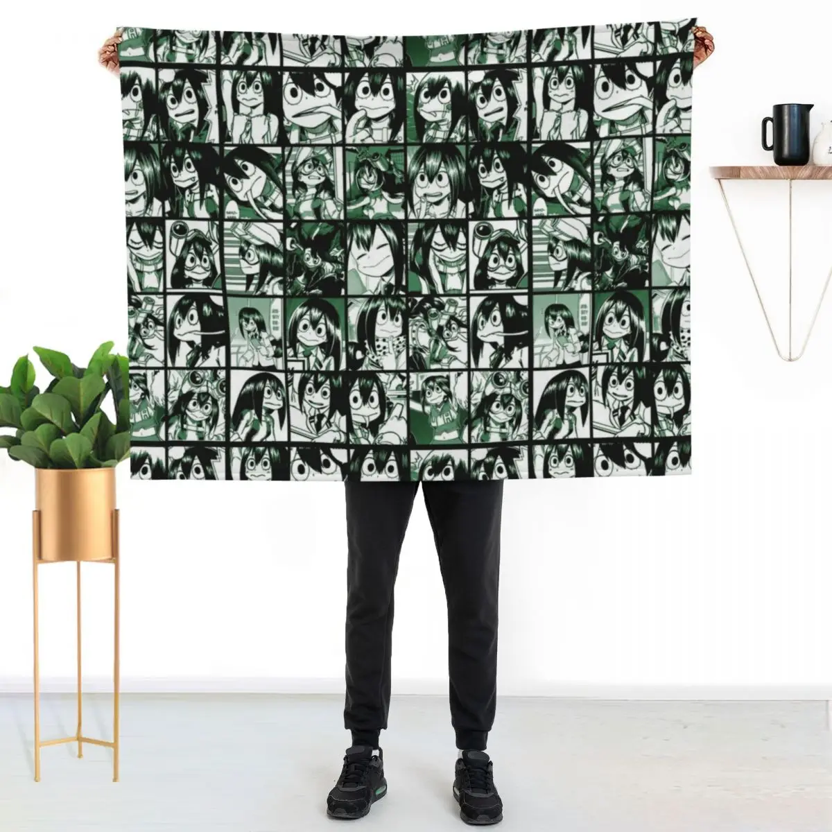 Tsuyu Asui Collage- color version Throw Blanket Furrys Travel Sofa Throw Thin Soft Plaid Decorative Beds Blankets