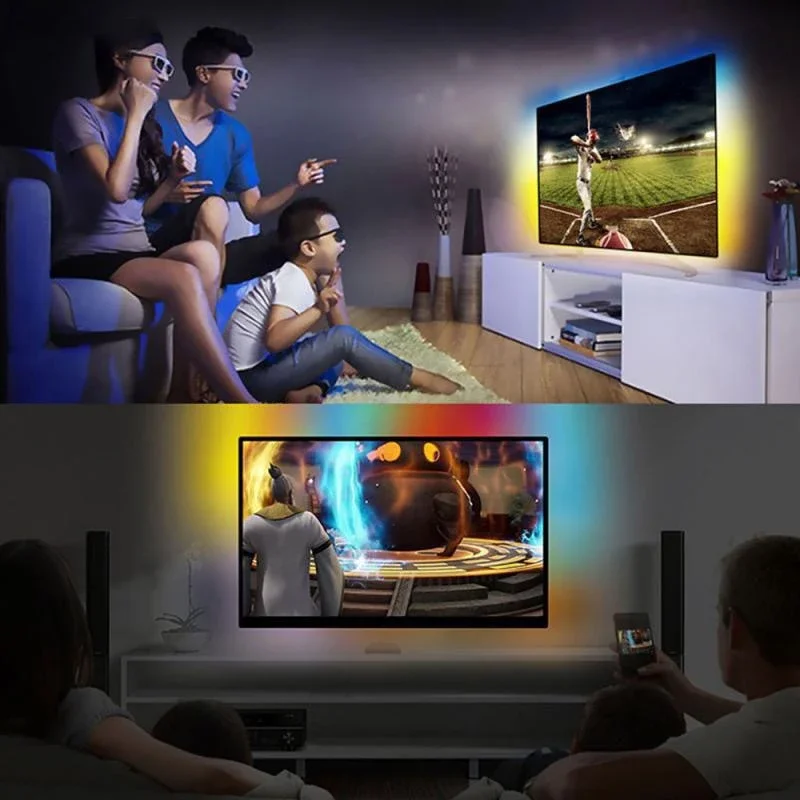 WS2812B TV-achtergrondverlichting LED-strip Omgevingsverlichting 16 miljoen pixels met Sync Box Voeding Werk met Android TV-systeem PC Deco