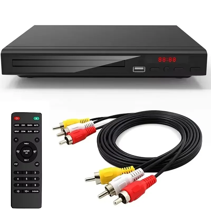 Multi Region 1080P Full HD DVD Player USB 2.0 3.0 DVD Player 3 In 1 Card Reader CD Audio/CD-R/-RW/VCD/SVCD Multiple Playback